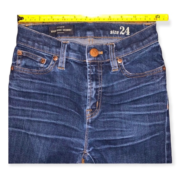 Women’s J.Crew High Rise Skinny Jeans Dark Wash - Picture 6 of 9